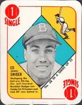 1951 Topps Red Backs #38 Edwin "Duke" Snider