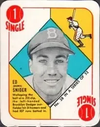 1951 Topps Red Backs #38 Edwin "Duke" Snider