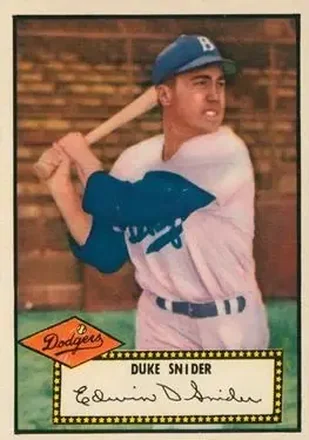 1952 Topps #37 Edwin "Duke" Snider