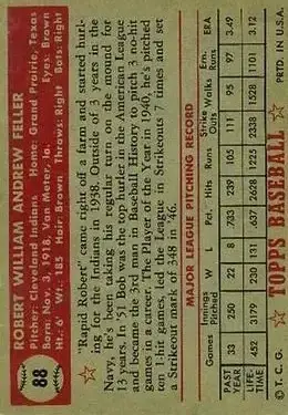 Back of Bob Feller
