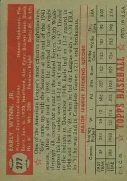 Back of Early Wynn