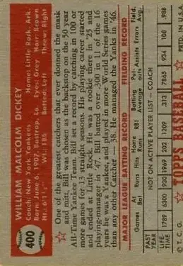 Back of Bill Dickey