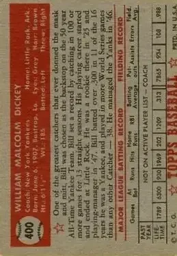 Back of Bill Dickey