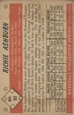 Back of Richie Ashburn