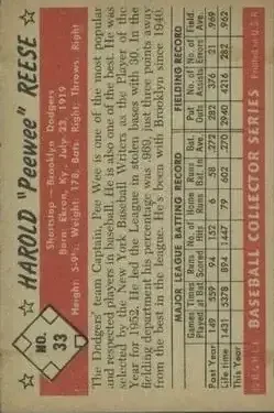Back of Harold Reese