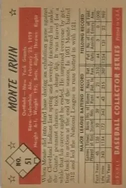 Back of Monte Irvin