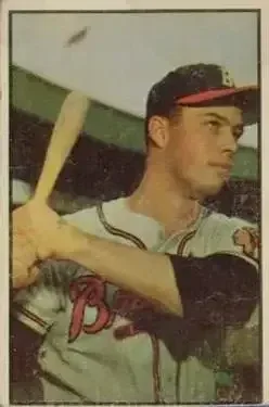 1953 Bowman Color #97 Ed Mathews