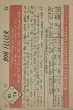 Back of Bob Feller