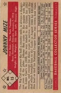 Back of Johnny Mize
