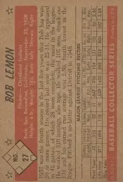 Back of Bob Lemon