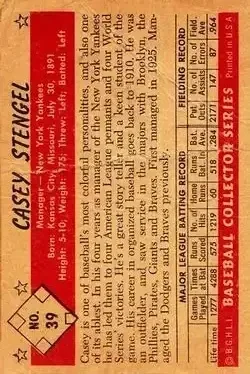 Back of Casey Stengel