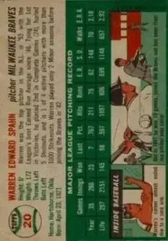 Back of Warren Spahn