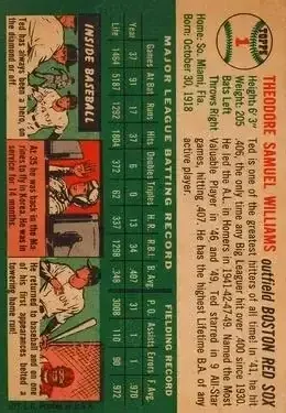 Back of Ted Williams