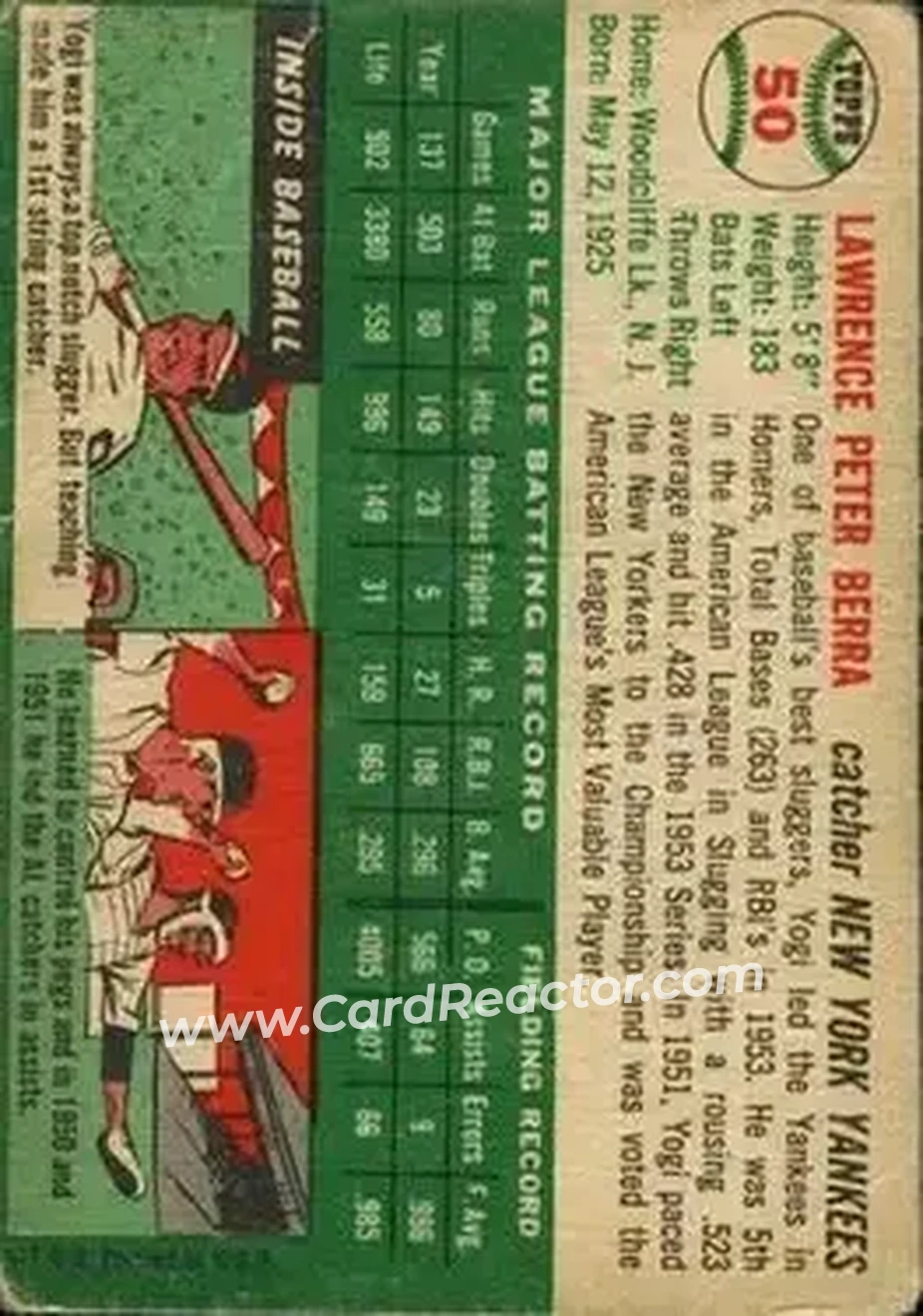 Back of Larry "Yogi" Berra
