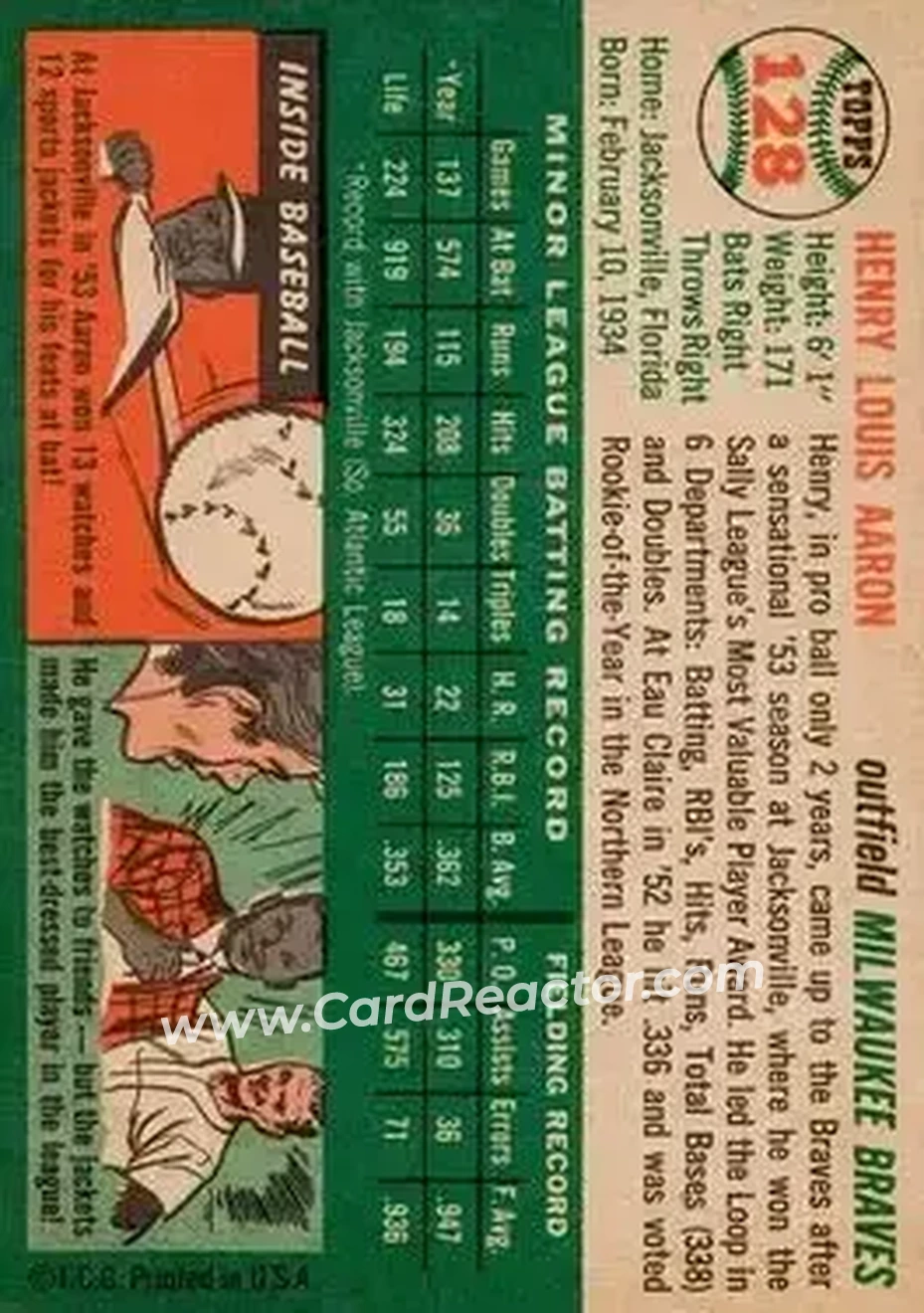 Back of Hank Aaron