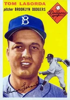 1954 Topps #132 - Tom Lasorda - Brooklyn Dodgers