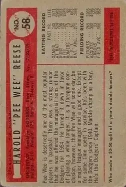 Back of Harold Reese