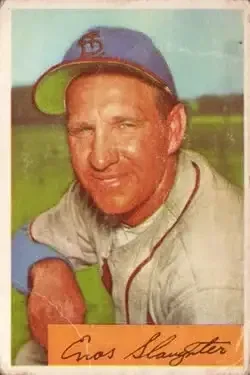 1954 Bowman #62 Enos Slaughter