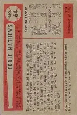 Back of Ed Mathews