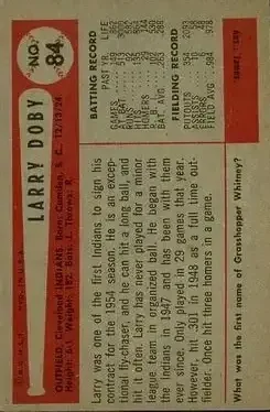 Back of Larry Doby