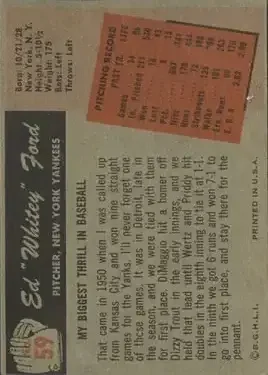 Back of Ed "Whitey" Ford