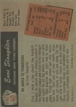 Back of Enos Slaughter