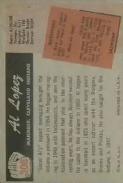 Back of Al Lopez