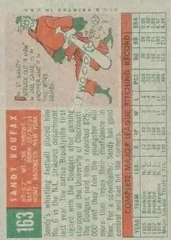 Back of Sandy" Koufax