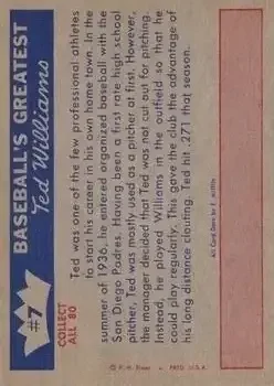Back of Ted Williams