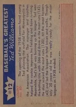 Back of Ted Williams