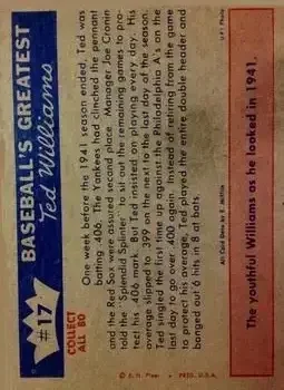 Back of Ted Williams