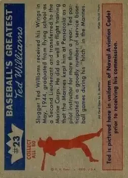 Back of Ted Williams