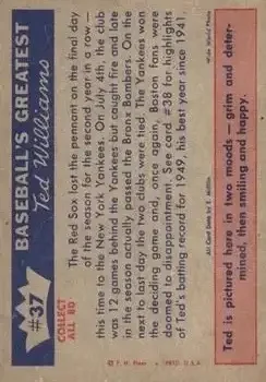 Back of Ted Williams