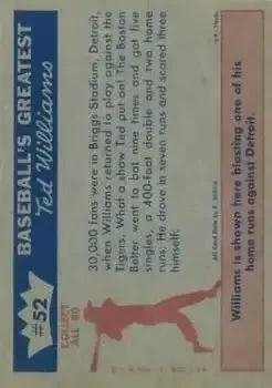 Back of Ted Williams