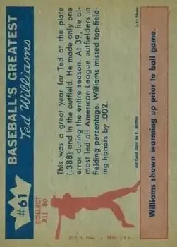 Back of Ted Williams