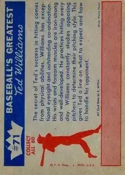 Back of Ted Williams