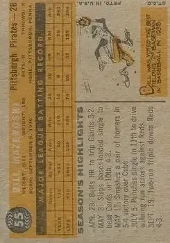 Back of Bill Mazeroski