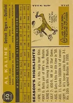 Back of Al Kaline