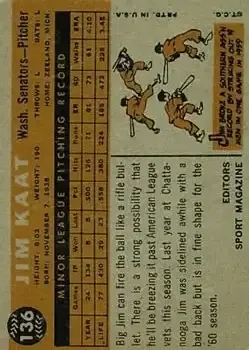 Back of Jim Kaat