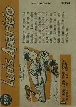 Back of Luis Aparicio