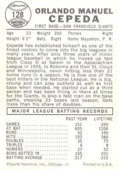Back of Orlando Cepeda
