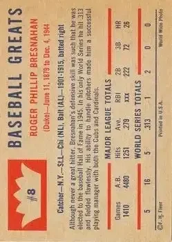 Back of Roger Bresnahan