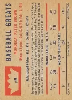 Back of Mordecai Brown