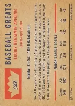 Back of Luke Appling