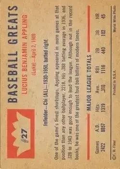 Back of Luke Appling