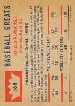 Back of Hal Newhouser