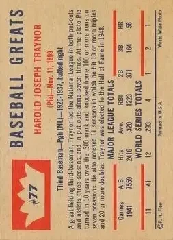 Back of Pie Traynor