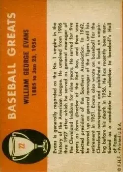 Back of Billy Evans