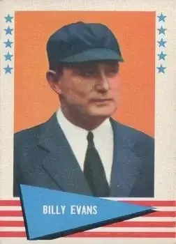 1961 Fleer Baseball Greats (F418-3) #22 Billy Evans