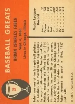 Back of Red Faber